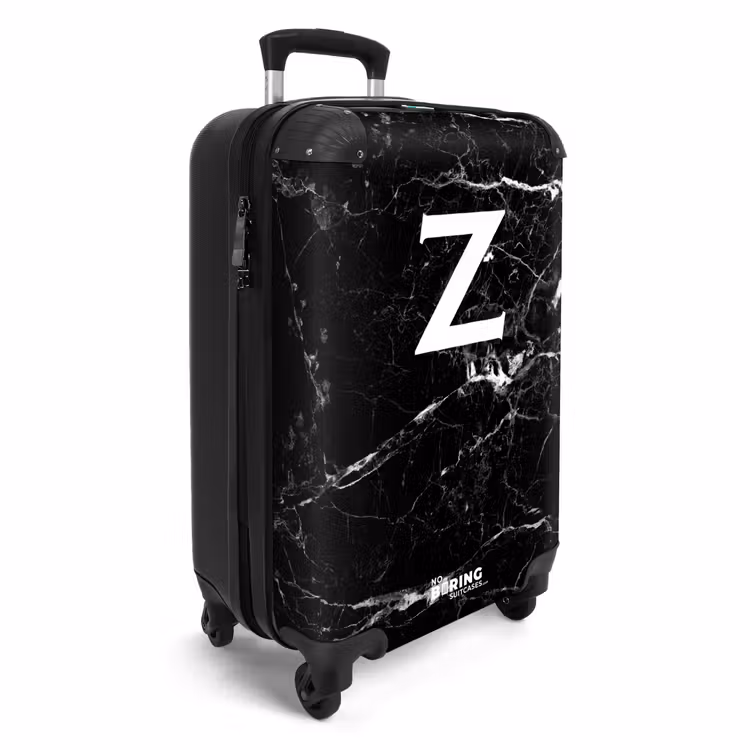 Koffer - Marmer look - Letter Z - Zwart — 2