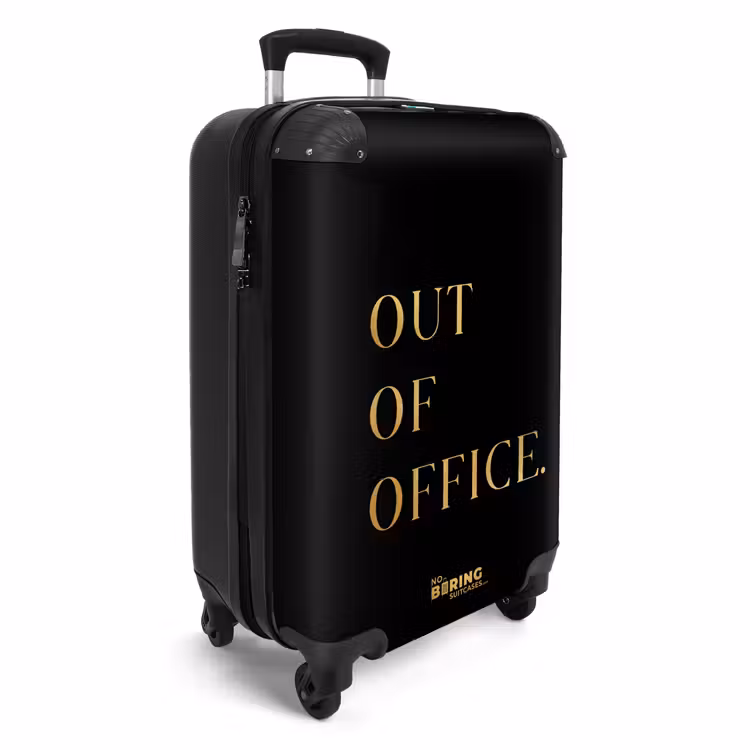 Koffer - Quotes - Out of office - Goud - Vakantie - Zwart — 2