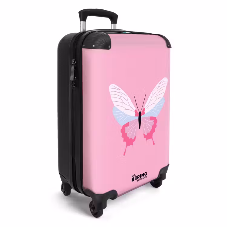 Koffer - Summer memories - Vlinder op roze achtergrond — 2