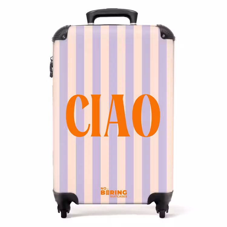 Koffer - Quotes - Ciao pastel lila en zalmkleur — 1
