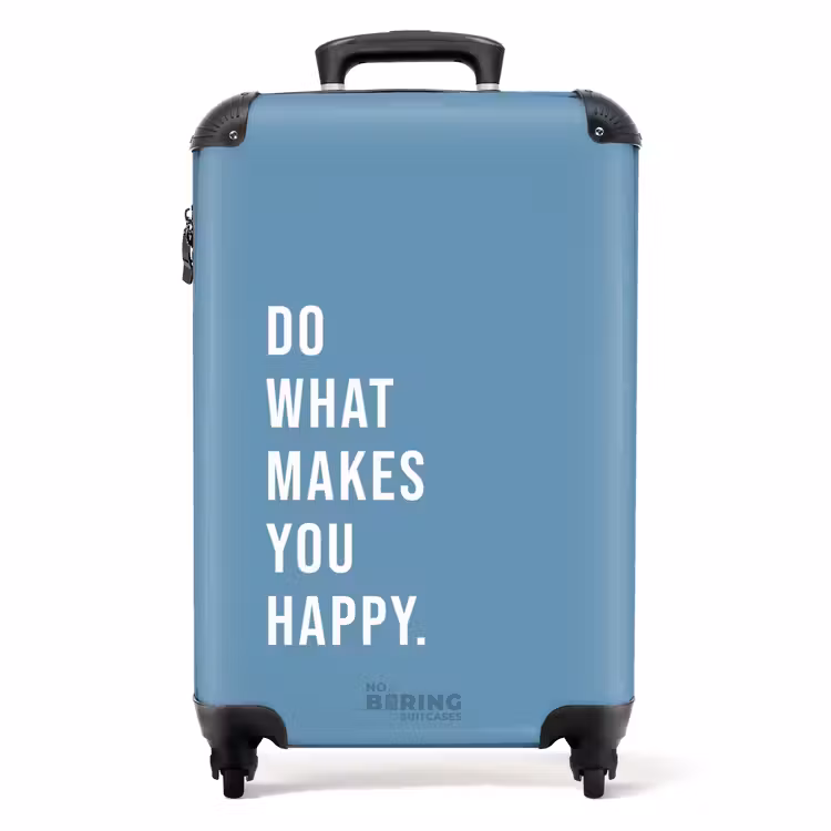 Koffer - Quotes - Do what makes you happy luchtblauw — 1