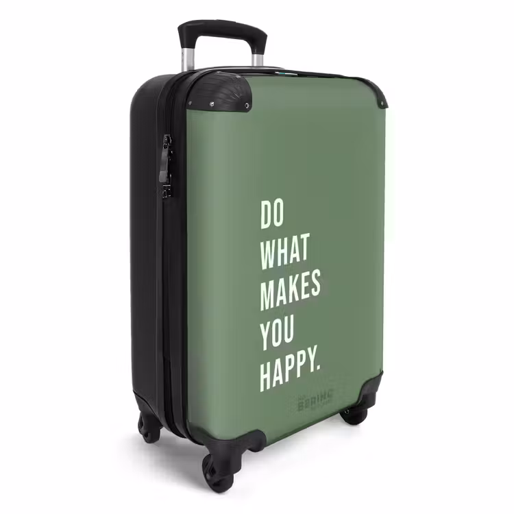 Koffer - Quotes - Do what makes you happy mosgroen — 2