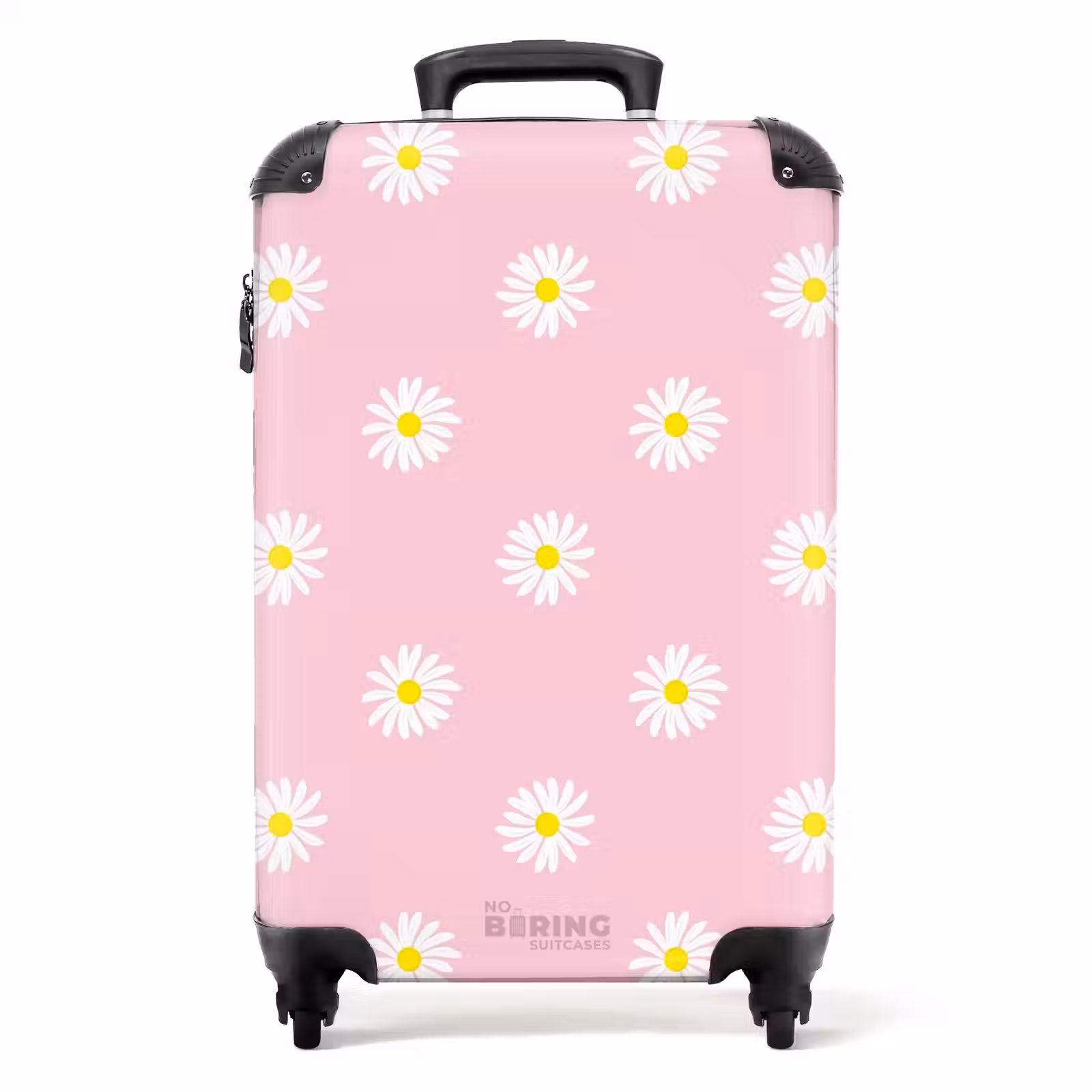 Koffer - Pastel - Margrieten op licht licht roze achtergrond — 1