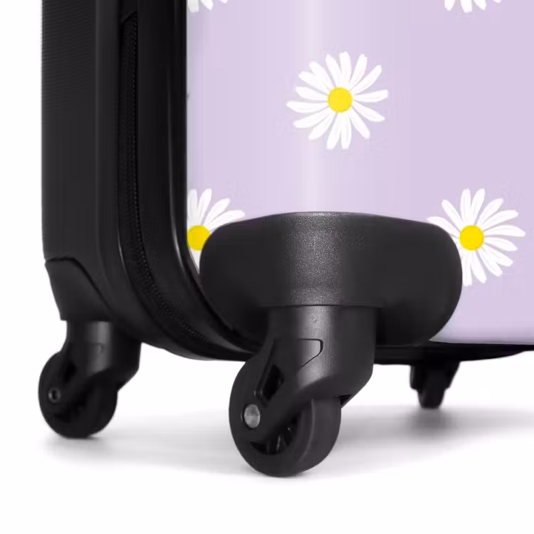 Koffer - Pastel - Margrieten op lavendel paarse achtergrond — 6