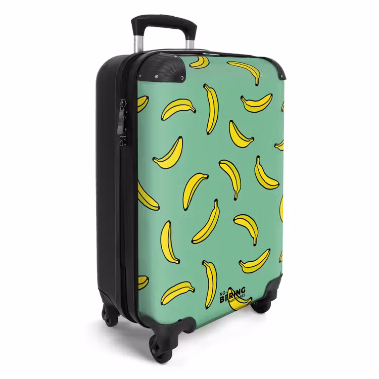 Koffer - Patronen - Bananen op mintgroen — 2