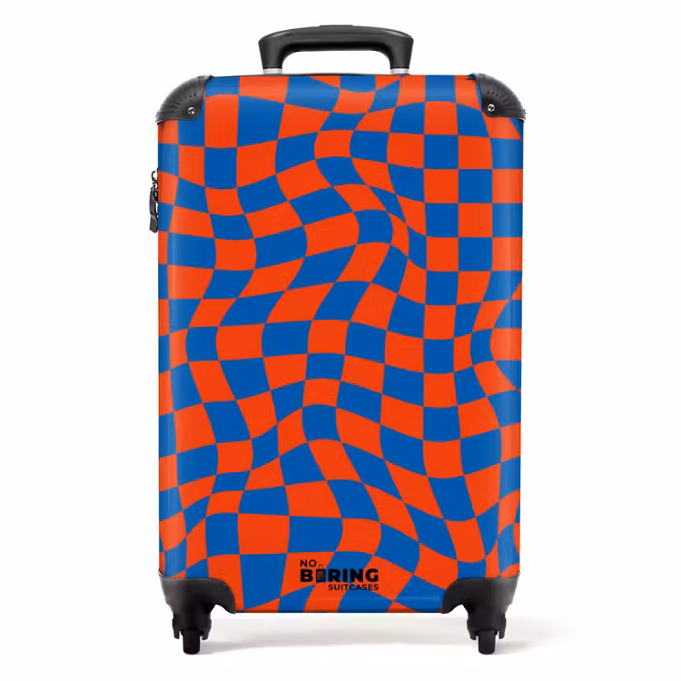 Koffer - Patronen - Optische illusie in rood en blauw — 1