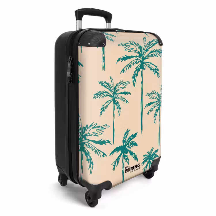 Koffer - Patronen - Palmbomen op beige — 2