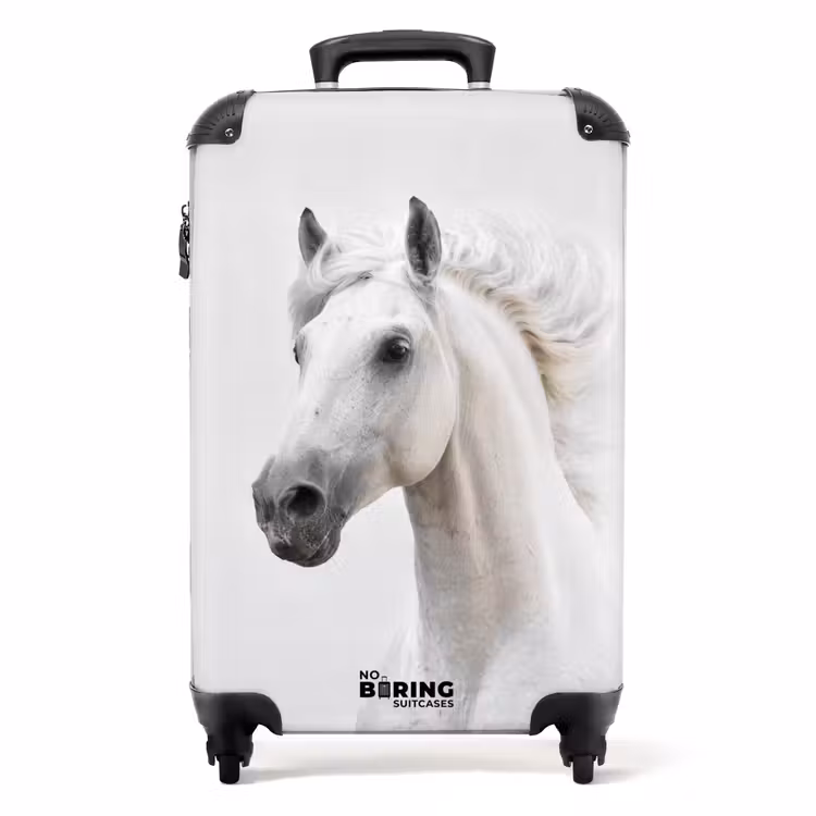 Koffer - Wit paard met wapperende manen — 1
