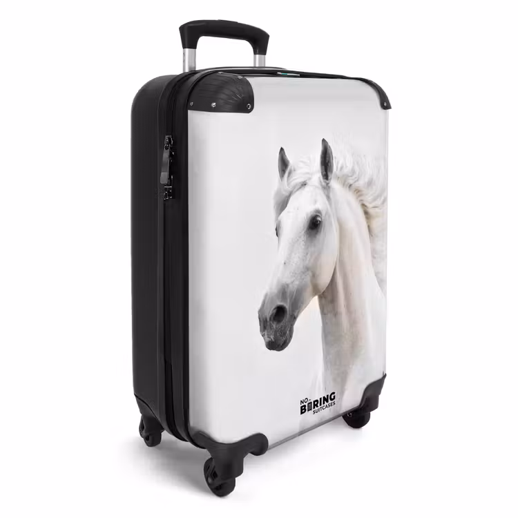 Koffer - Wit paard met wapperende manen — 2