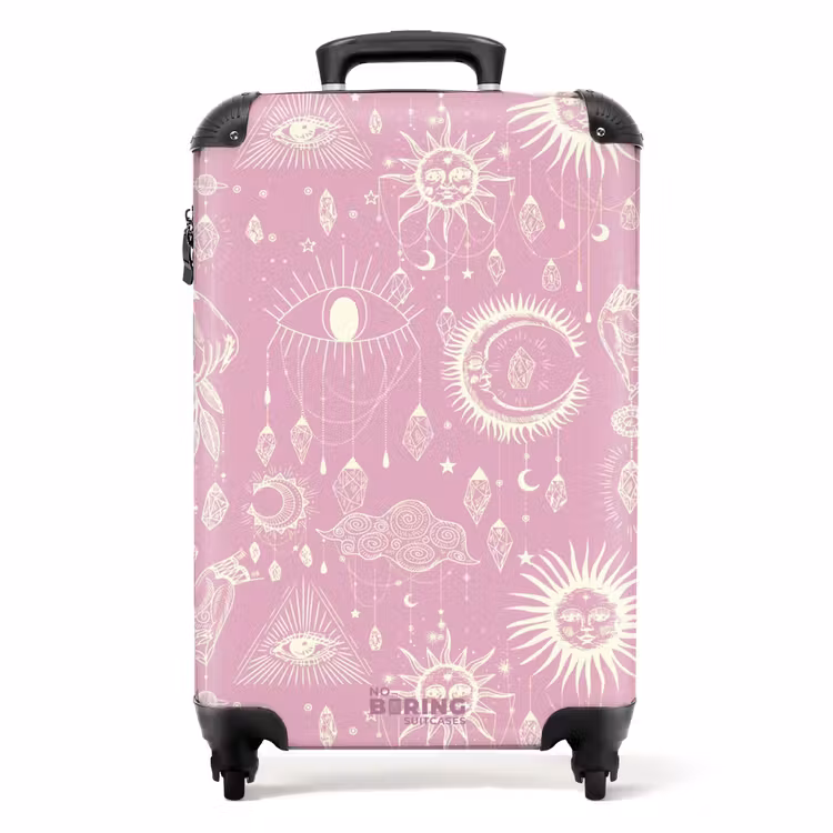 Koffer - Boho - Roze hemelpatroon — 1