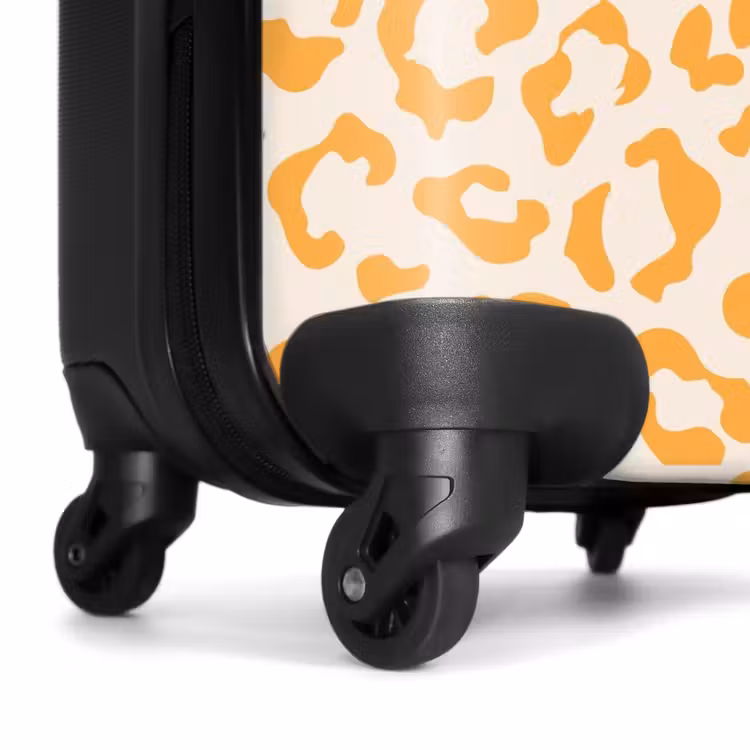 Koffer - Dierenprints - Panterprint koffer in oranje en crèmekleur — 6