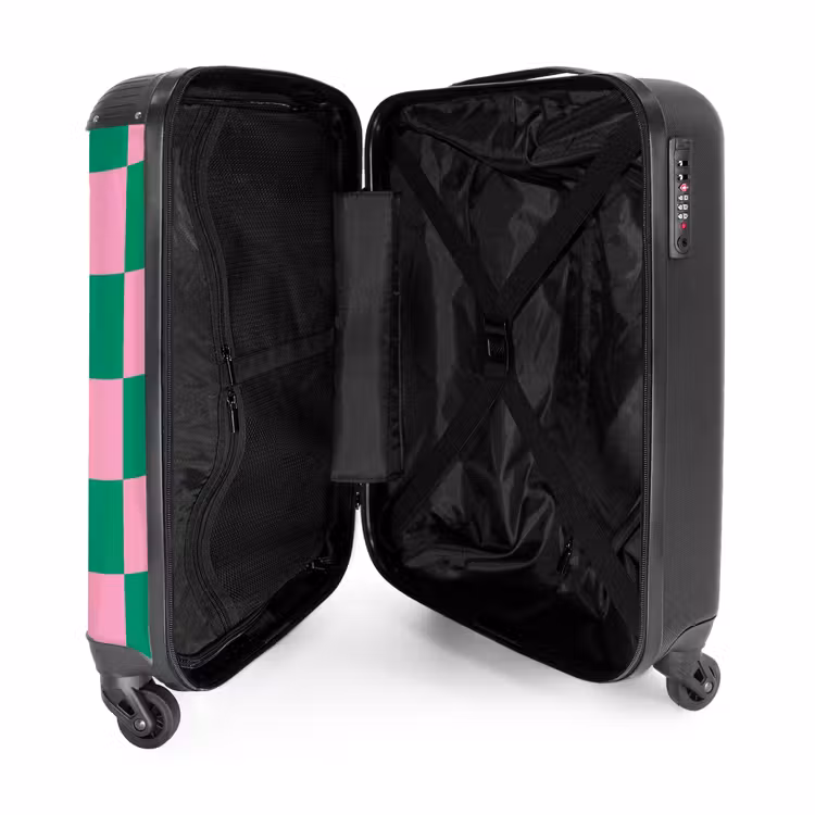 Koffer - Squares - Groen/roze — 4