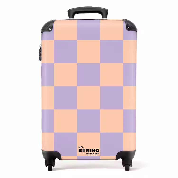 Koffer - Squares - Paars/Oranje — 1