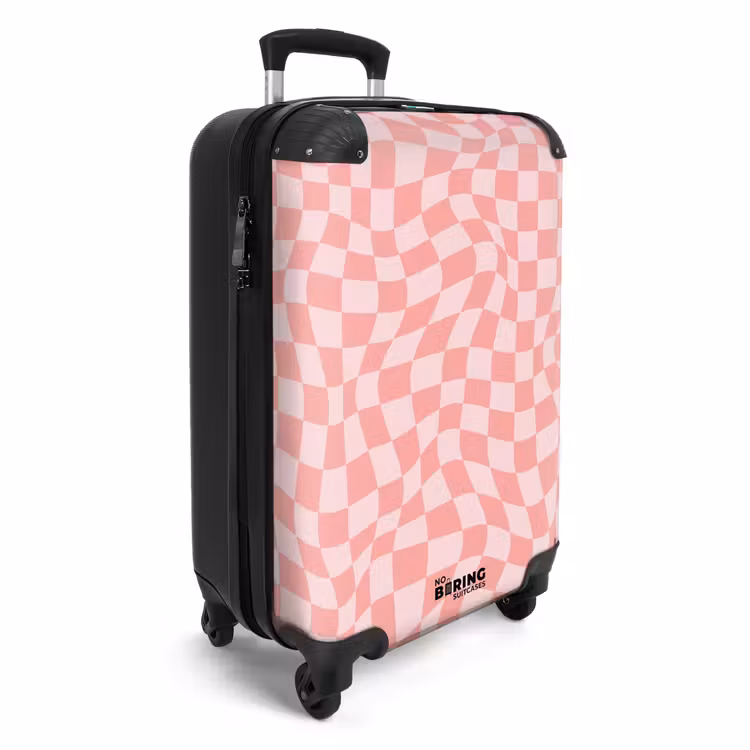 Koffer - Squares - Roze golven — 2