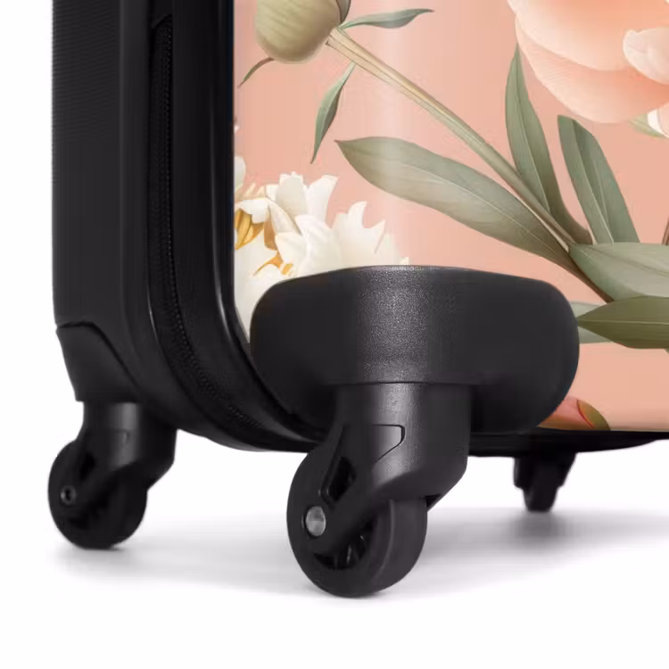 Koffer - Vintage bloemen - Pioenrozen zachtroze — 6