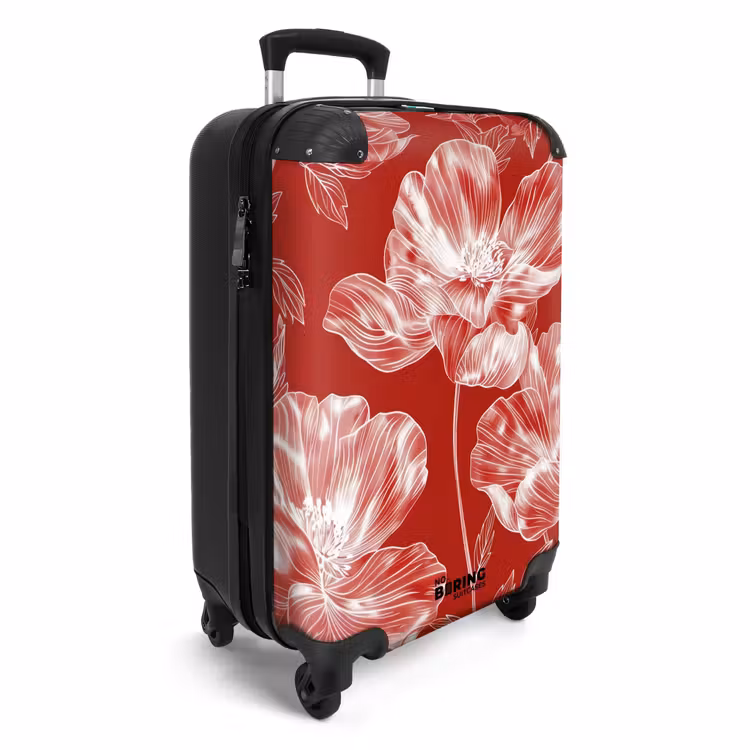 Koffer - Vintage bloemen - Rood — 2