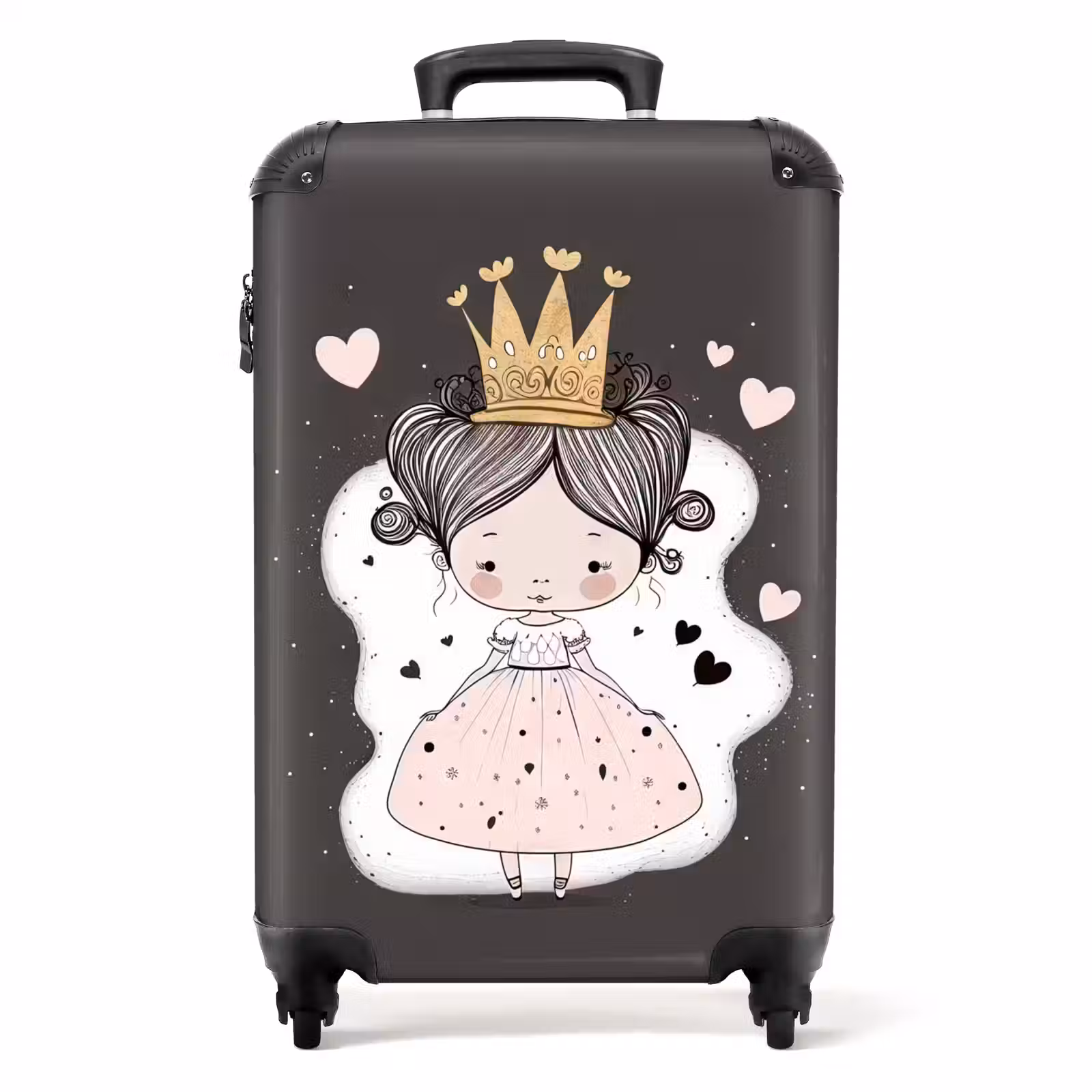 Koffer - Kleine prinses op zwarte achtergrond — 1