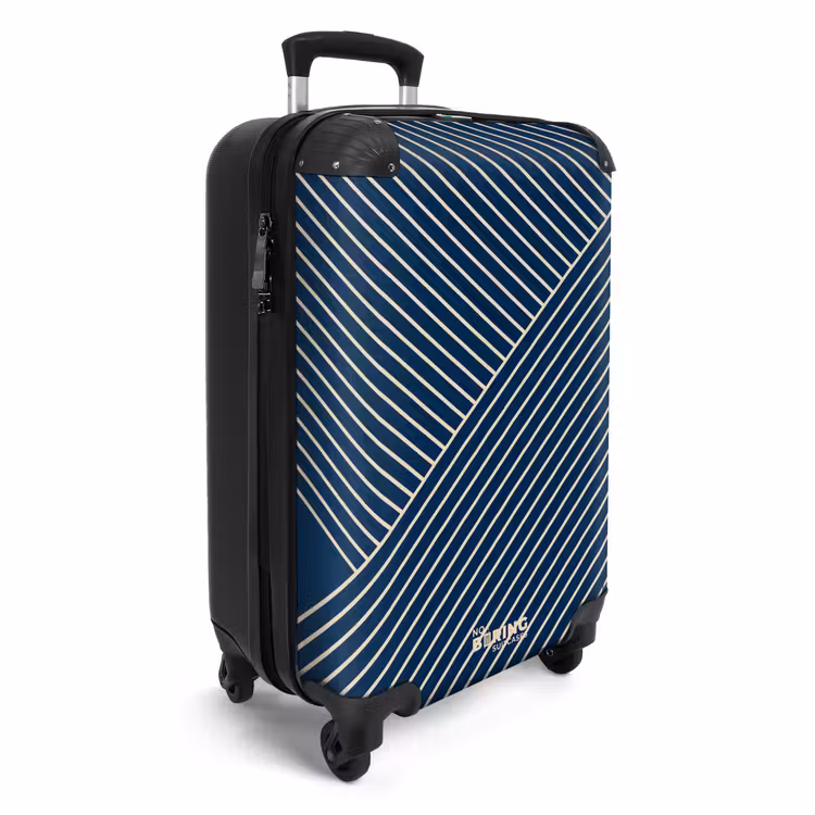 Koffer - Moderne line-art blauw — 2