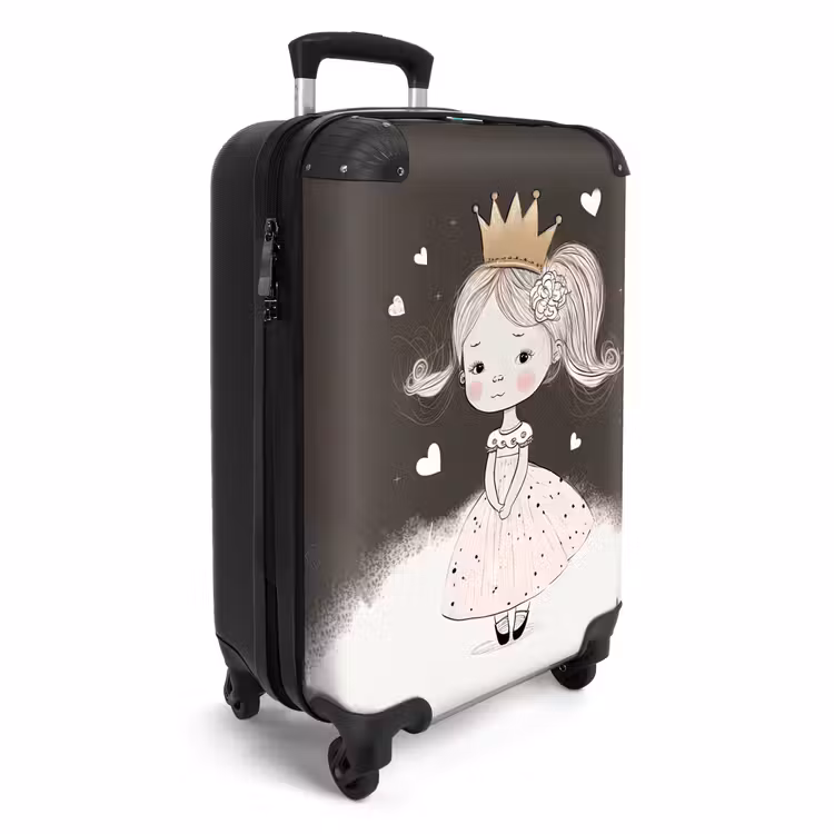 Koffer - Verlegen prinses met bloem — 2