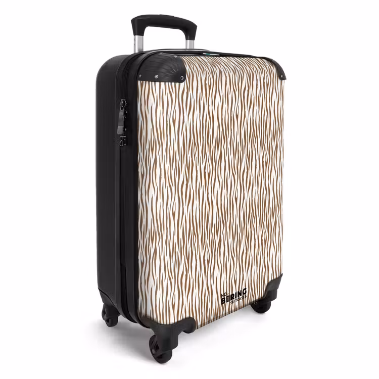 Koffer - Bruine zebraprint op lichte achtergrond — 2