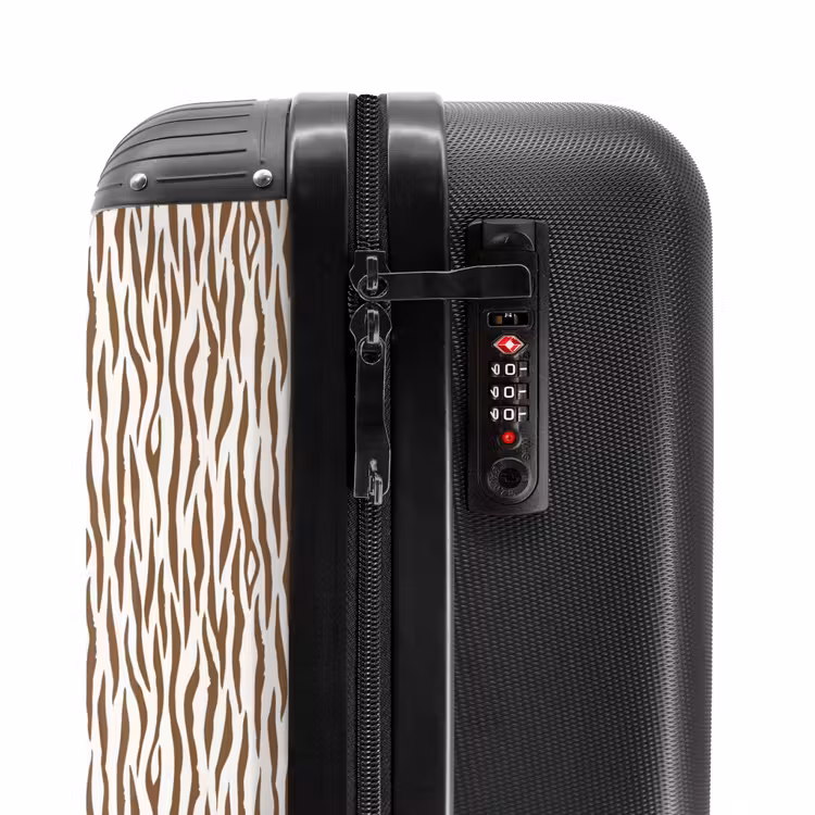 Koffer - Bruine zebraprint op lichte achtergrond — 5