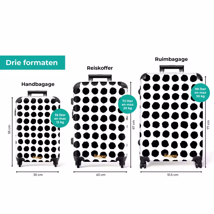 Koffer - Ruwe stippen in rastervorm — 8