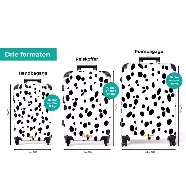 Koffer - Zwarte ovalen over een witte achtergrond — 8