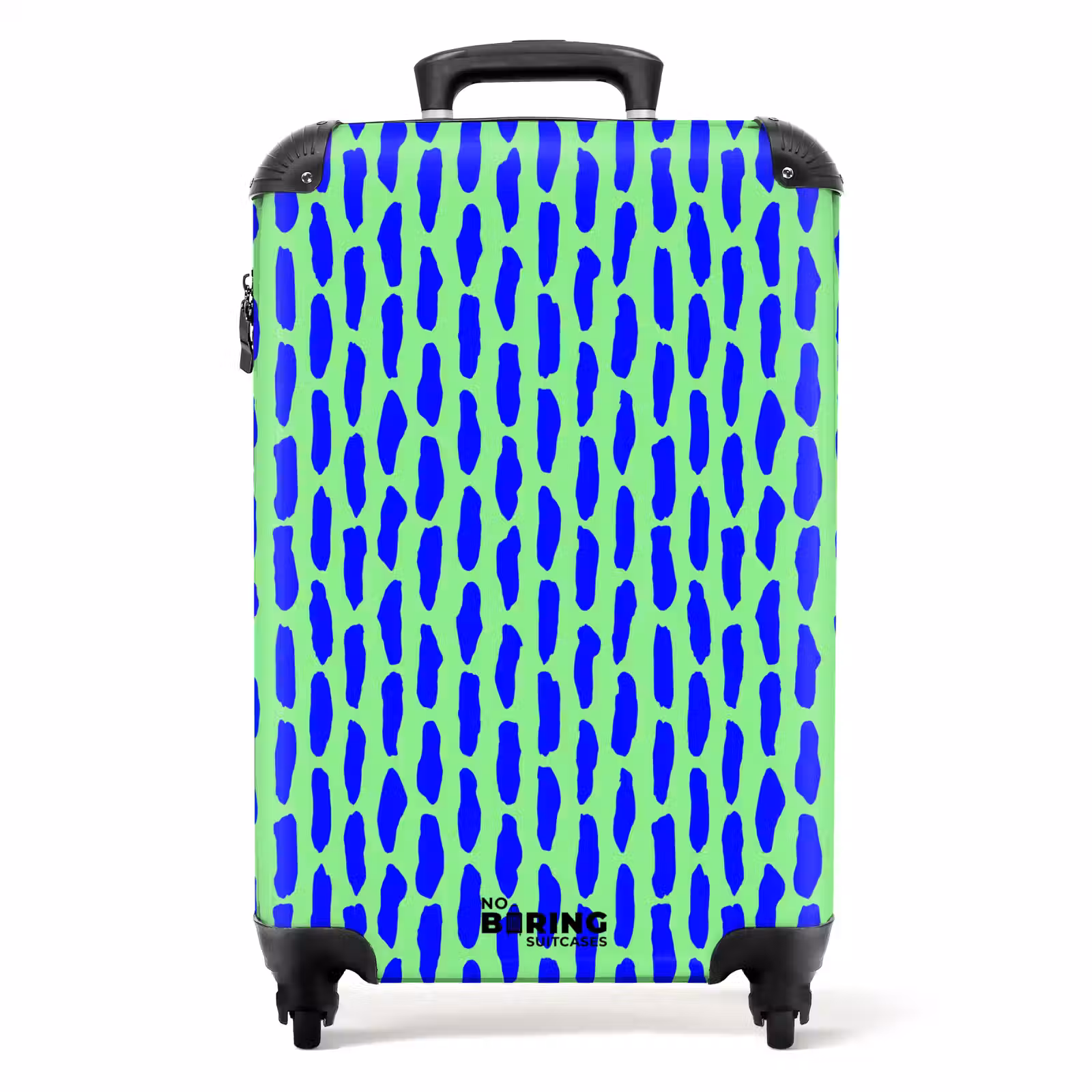 Koffer - Blauw patroon op mintgroen — 1