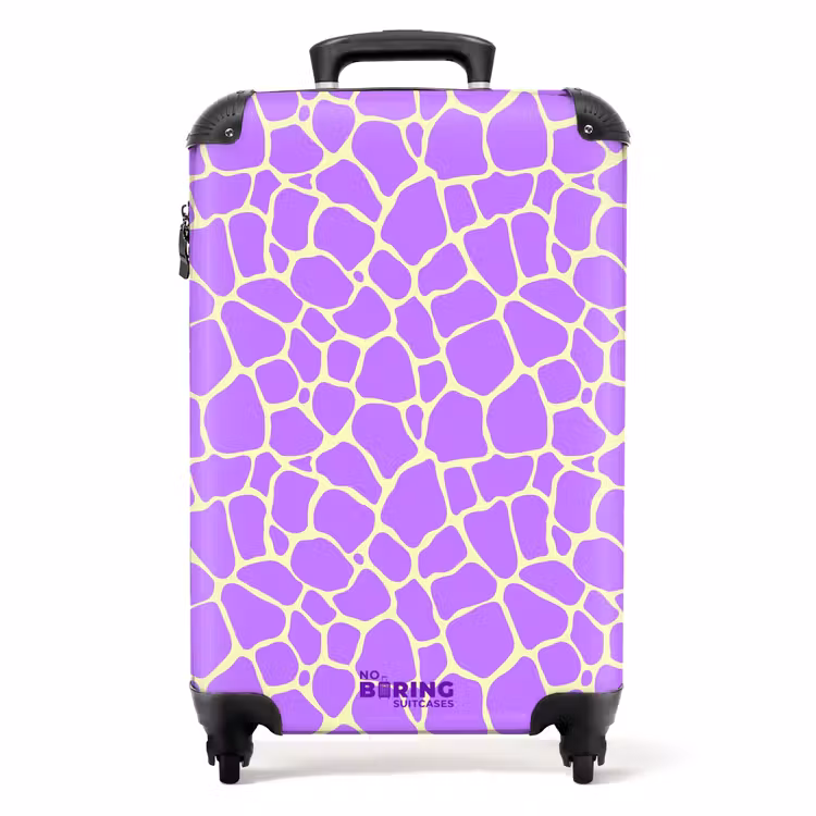 Koffer - Giraffeprint in lavendel — 1