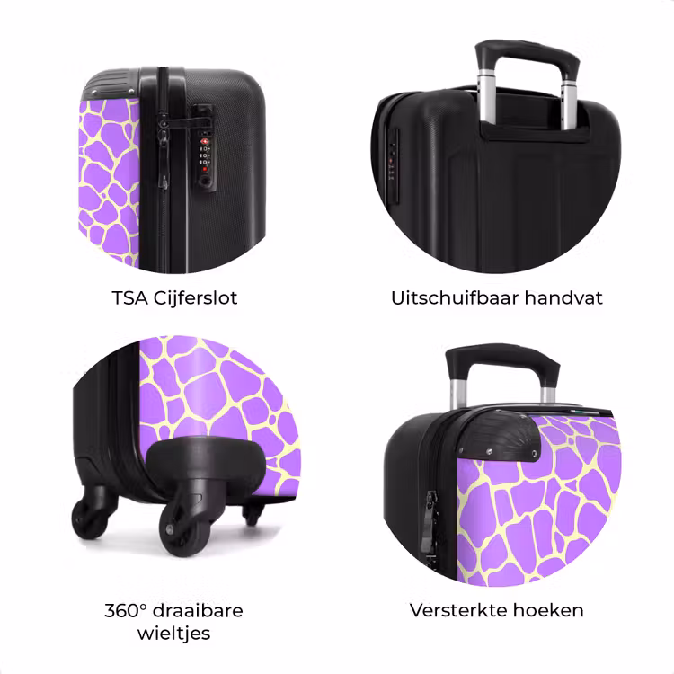 Koffer - Giraffeprint in lavendel — 7