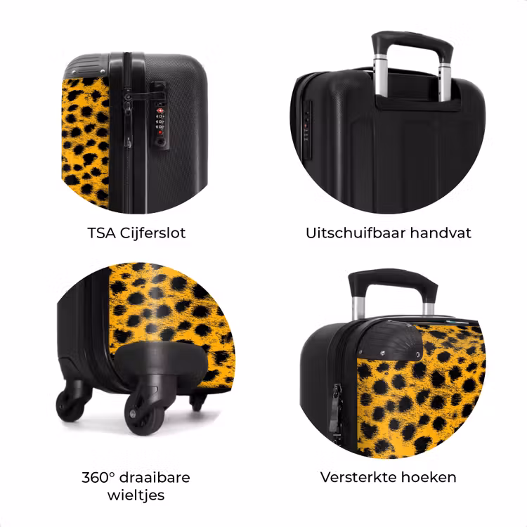 Koffer - Goudgele panterprint — 7