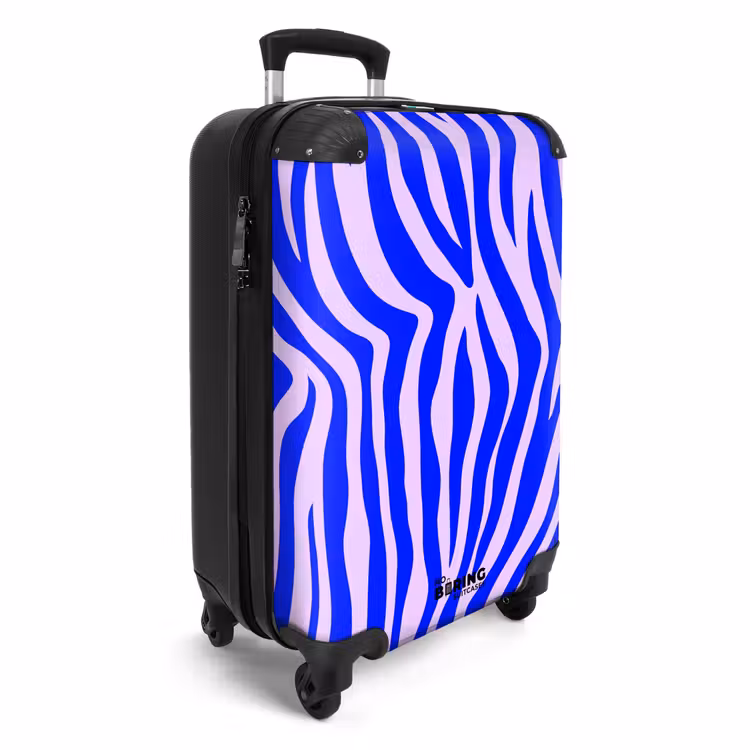 Koffer - Zebrapatroon blauw en lila — 2