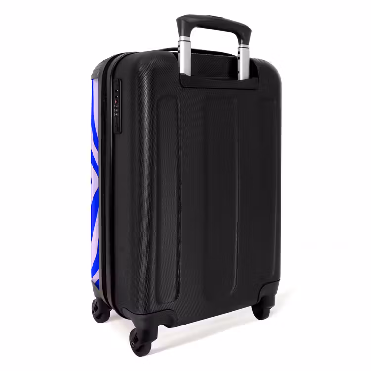 Koffer - Zebrapatroon blauw en lila — 3