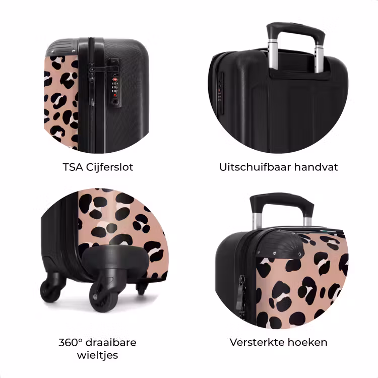 Koffer - Panterprint op roze achtergrond — 7