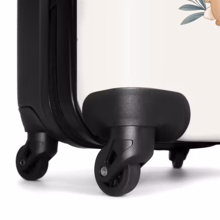 Koffer - Hertje omringd door planten in beige tinten — 6