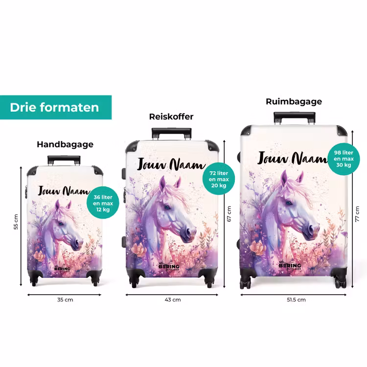 Koffer met naam – Parelachtige Pony — 3