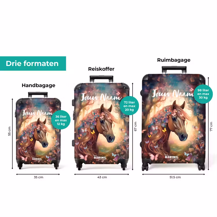 Koffer met naam - Vlindermerrie — 3