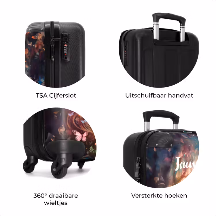 Koffer met naam - Vlindermerrie — 8