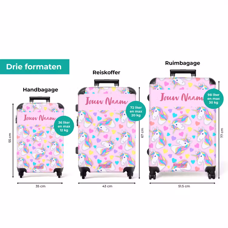 Koffer met naam - Eenhoorn euforie — 3