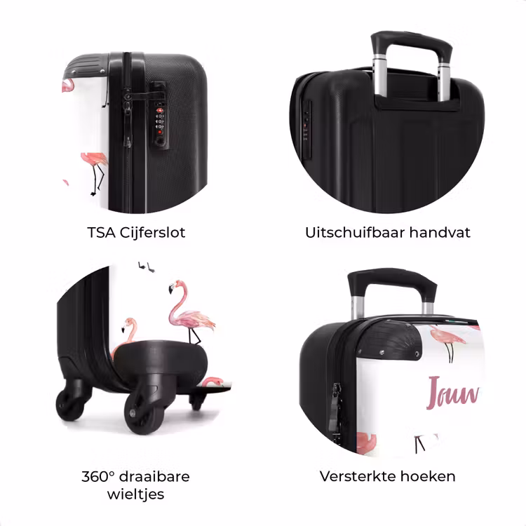 Koffer met naam - Flamingo feestje — 8