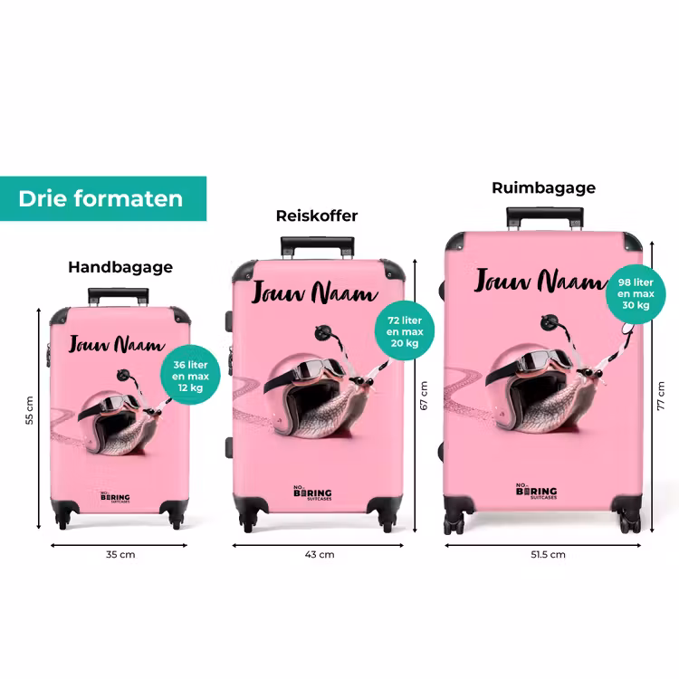 Koffer met naam - Escar-Go - Roze — 3