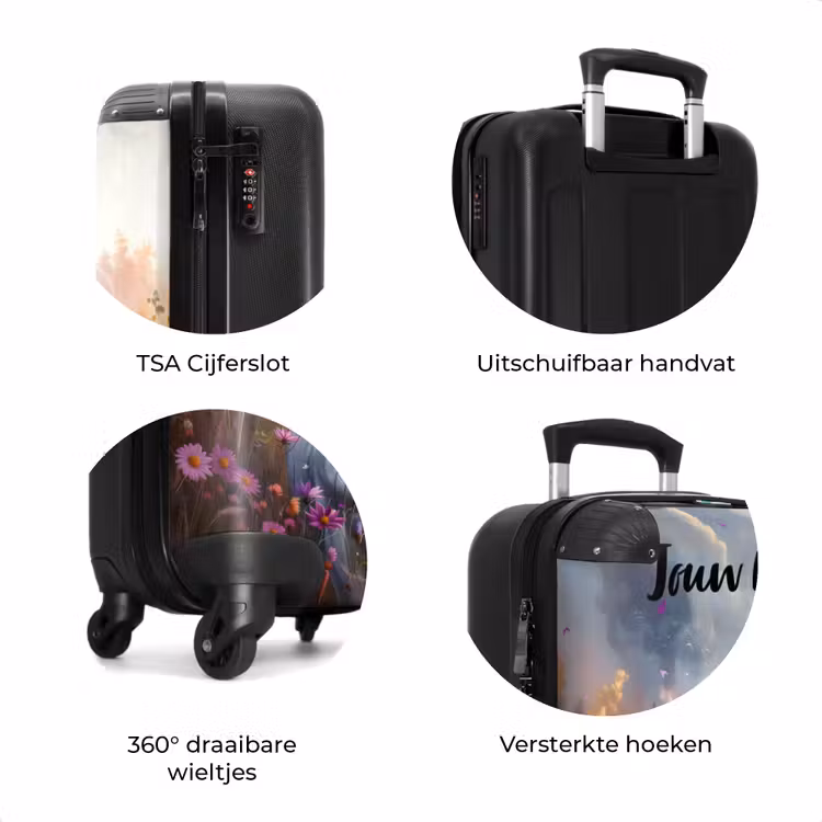 Koffer met naam - Lavendel lentehoorn — 8