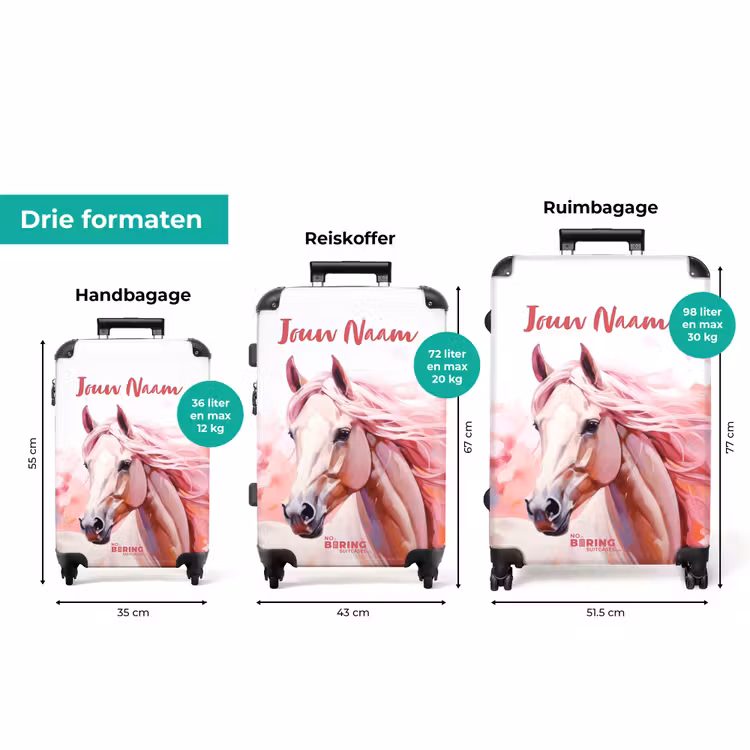 Koffer met naam - Roze Renner — 3