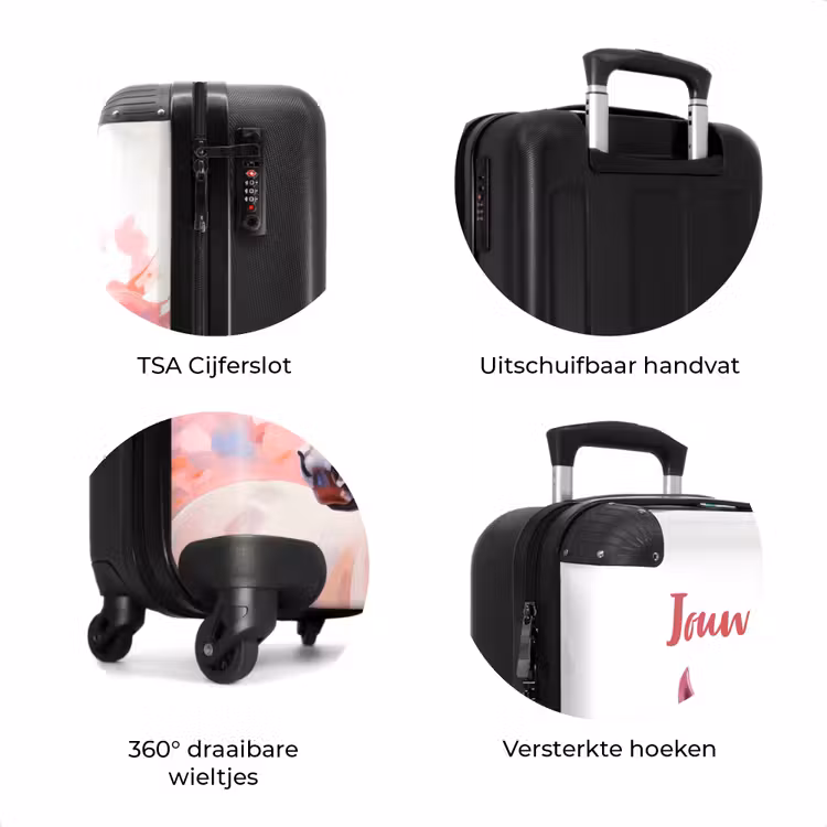 Koffer met naam - Roze Renner — 8