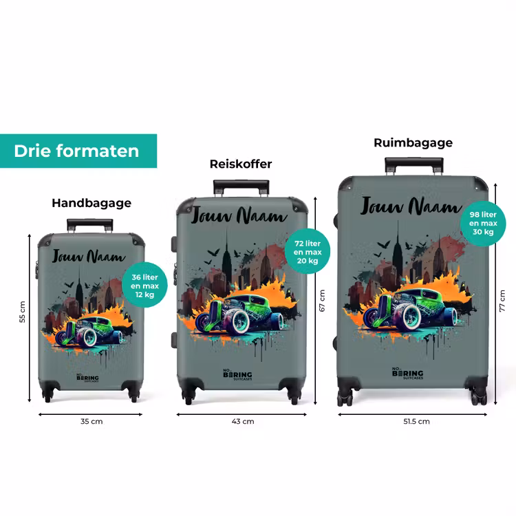 Koffer met naam - Auto in spookstad — 3