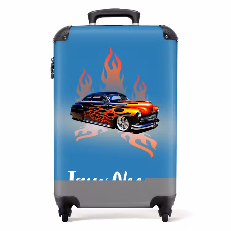 Koffer met naam - Hotrod flames — 1