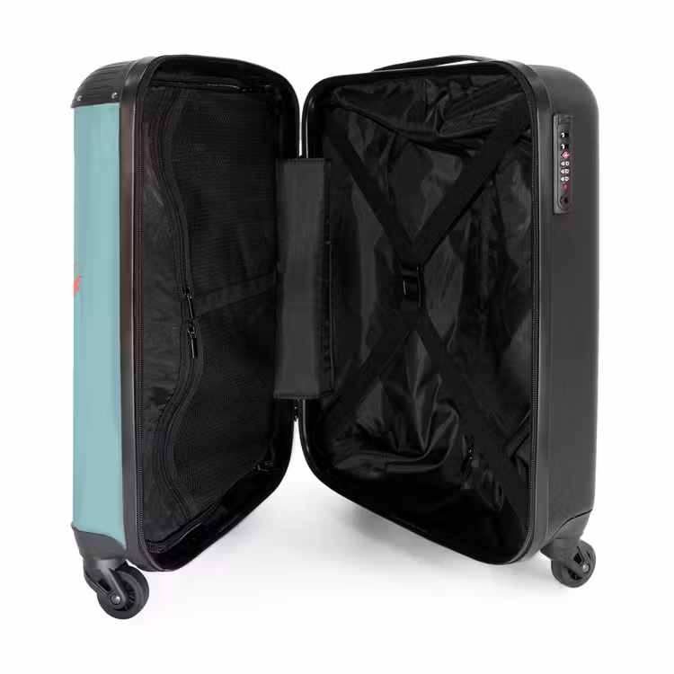 Koffer met naam - Hotrod turquoise — 5