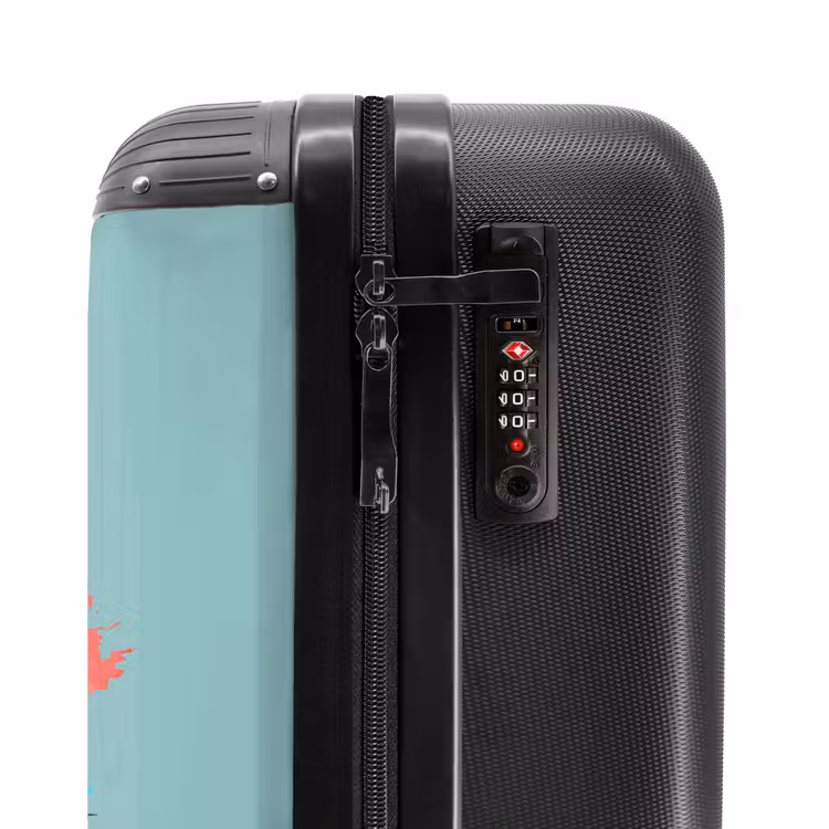 Koffer met naam - Hotrod turquoise — 6