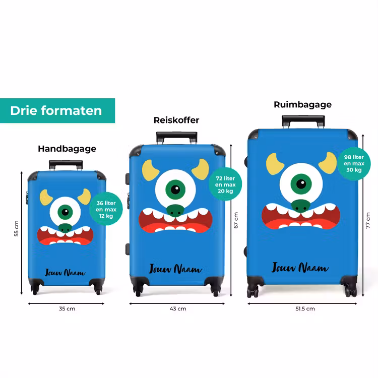 Koffer met naam - Mustafa monster — 3