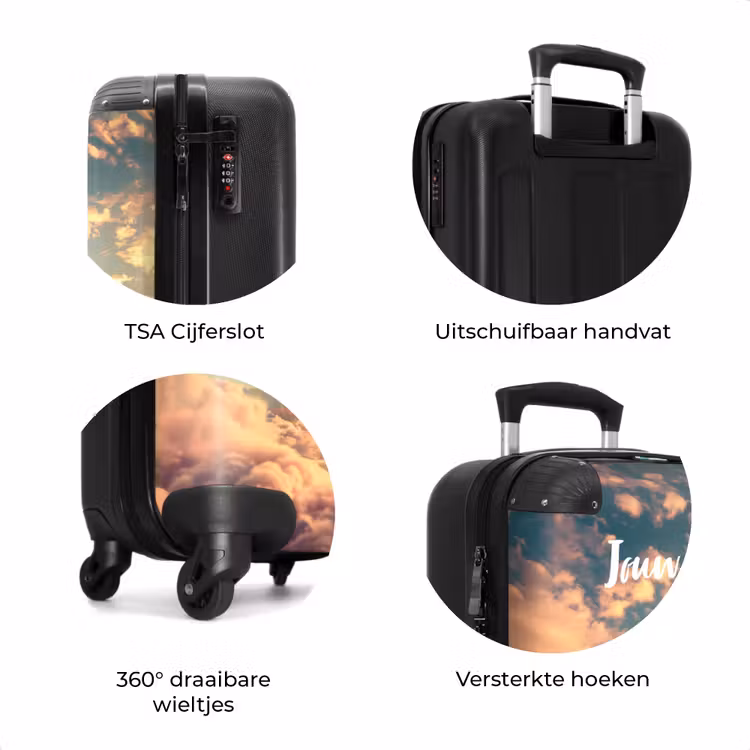 Koffer met naam - Pastel skyliner — 8